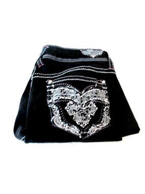 Hydraulic Jeans, Super Skinny Stretch Black, Embellished, 29x30 size 9/10